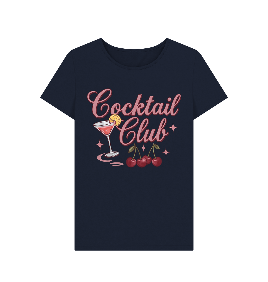 Navy Blue Printed T-shirt Front