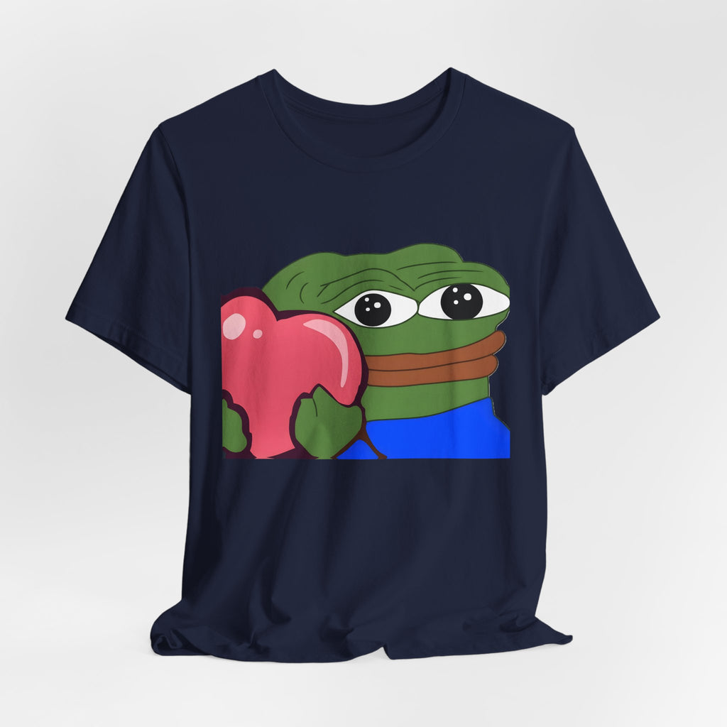 Pepe Heart Tee — Cute Frog Holding Heart Graphic T-Shirt