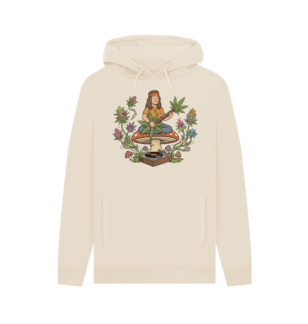 Oat Printed Hoody Front