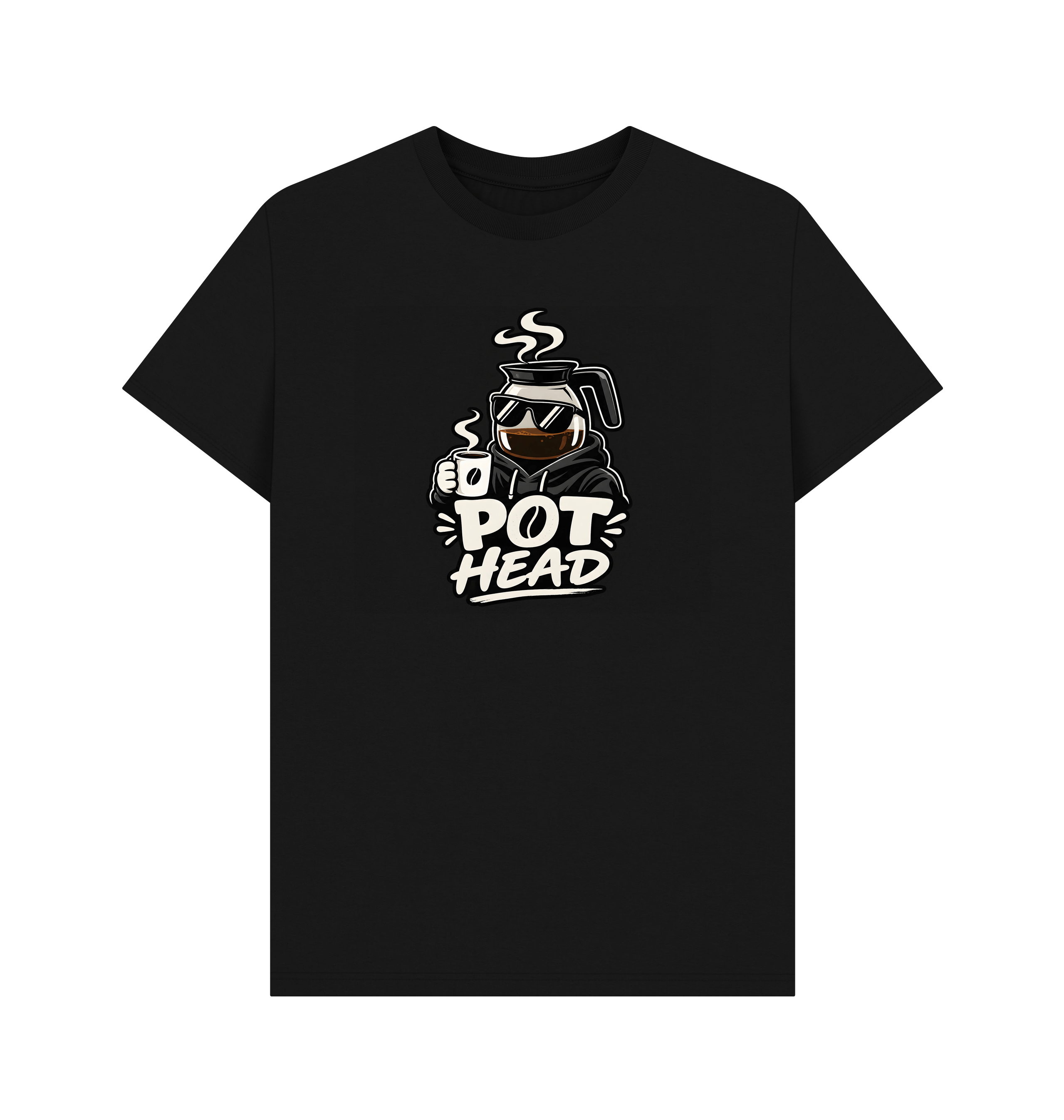 Black Printed T-shirt Front