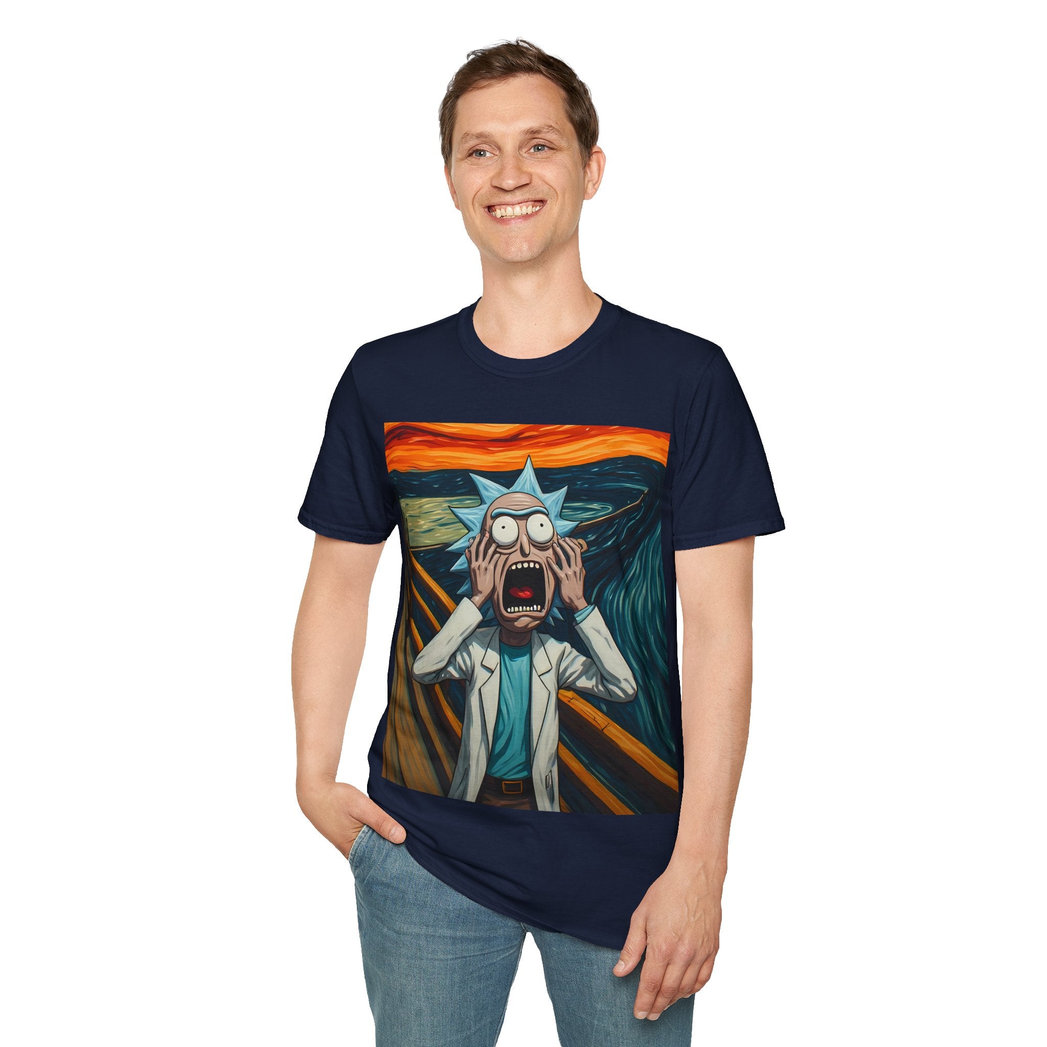 Rick Scream Tee — Rick and Morty Parody of The Scream T-Shirt