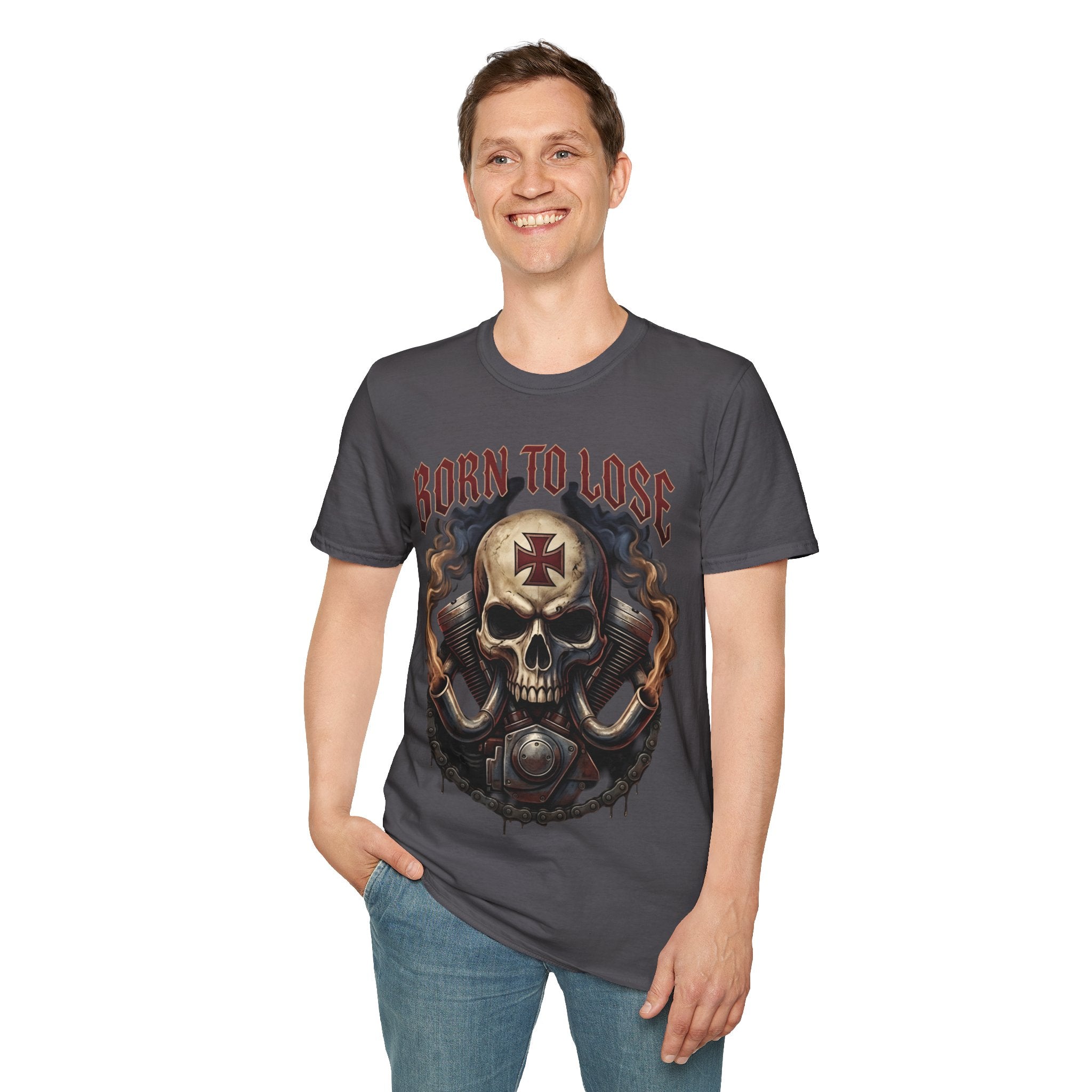 Born to Lose Motorhead Inspired Skull T-Shirt — Vintage Biker Rock Tee