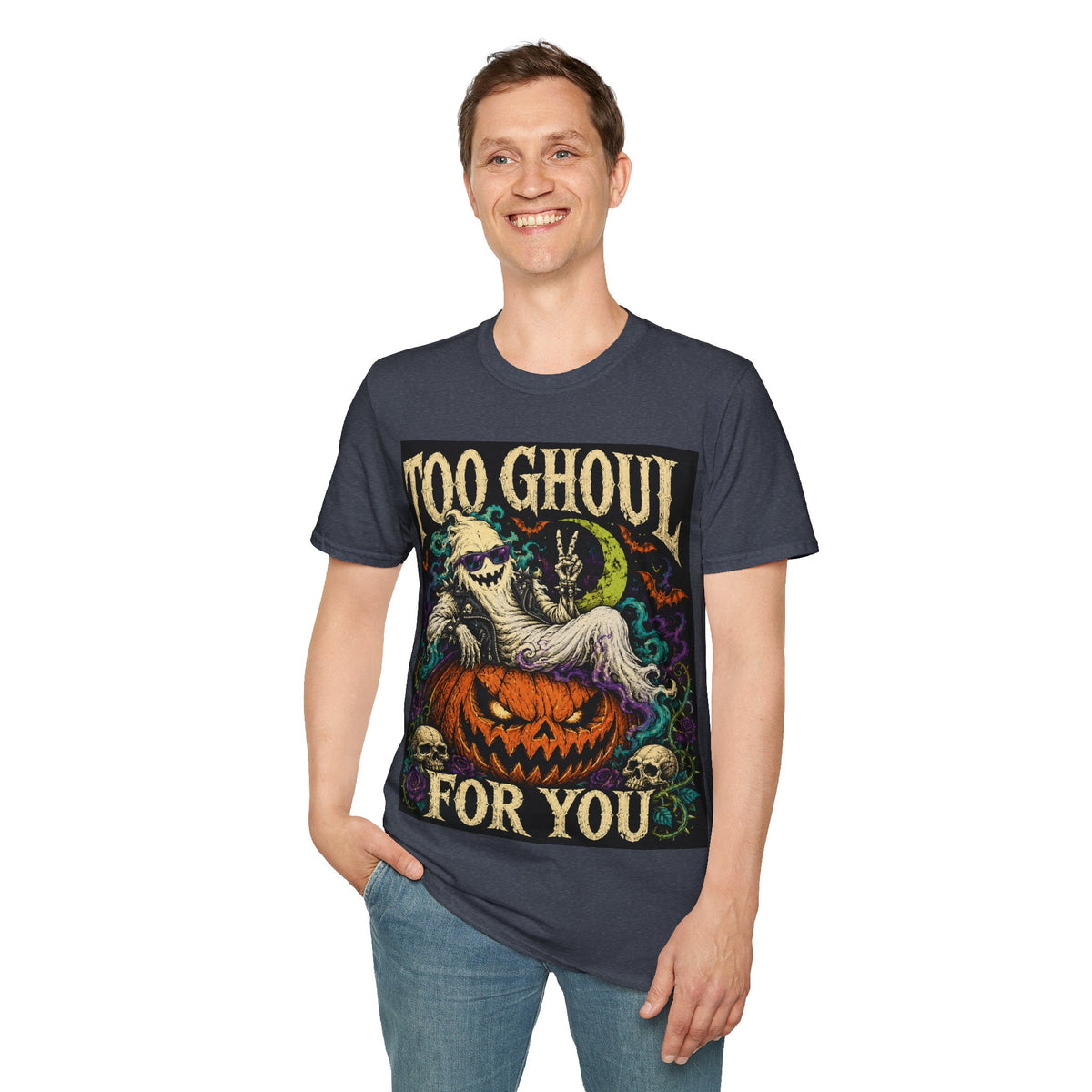 Too Ghoul For You T-Shirt — Retro Halloween Ghost Pumpkin Tee