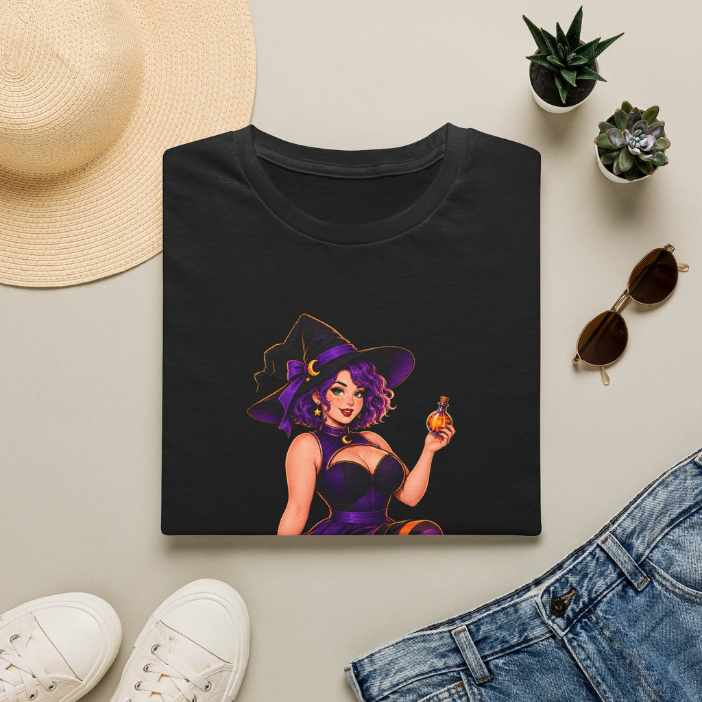 Witchy Halloween Pumpkin Witch T‑Shirt