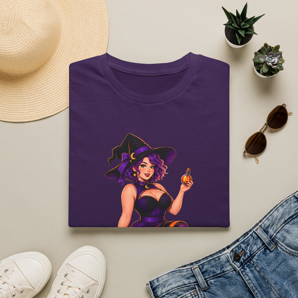 Witchy Halloween Pumpkin Witch T‑Shirt