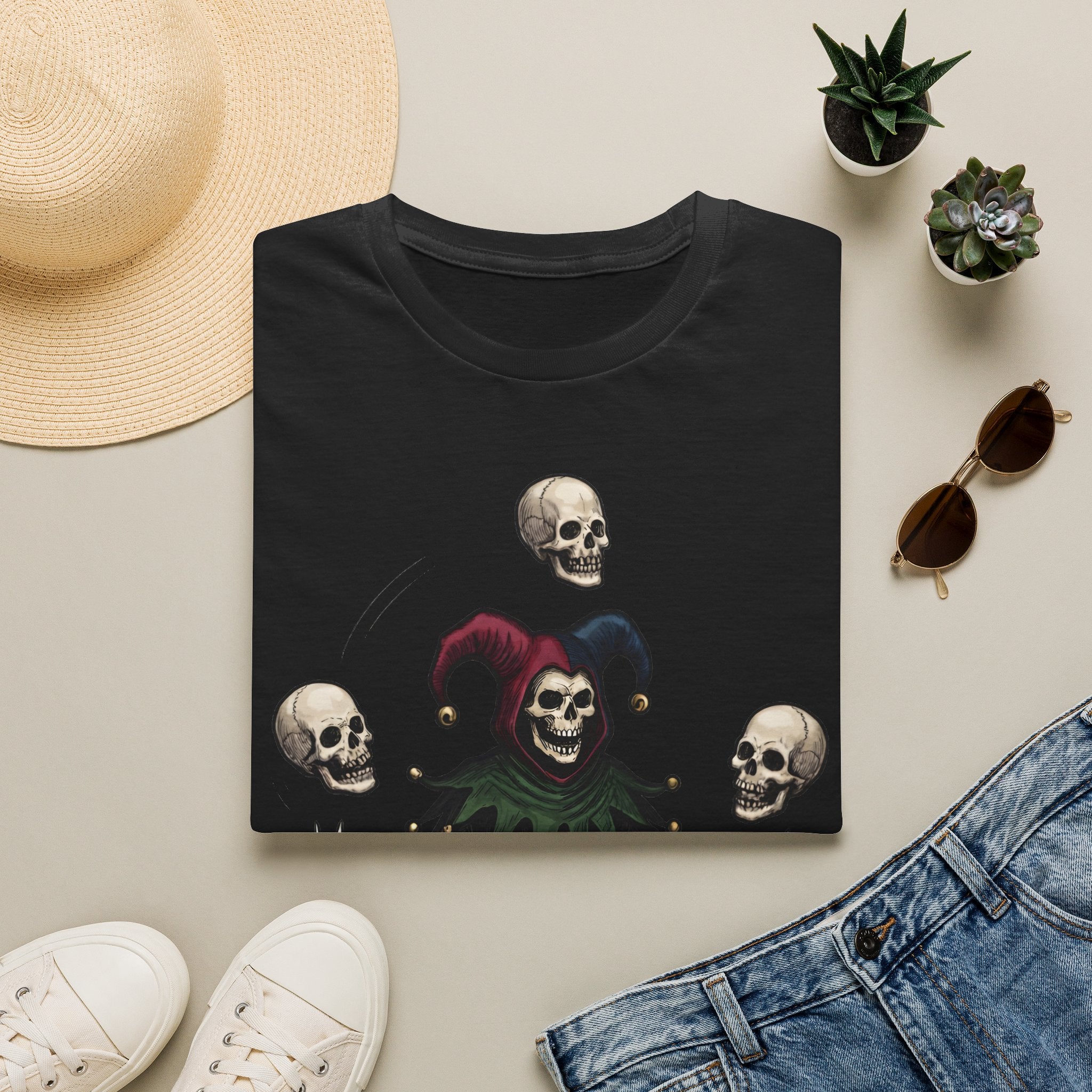 Juggling with Death - Gothic / Dark Fantasy Skeleton T-Shirt