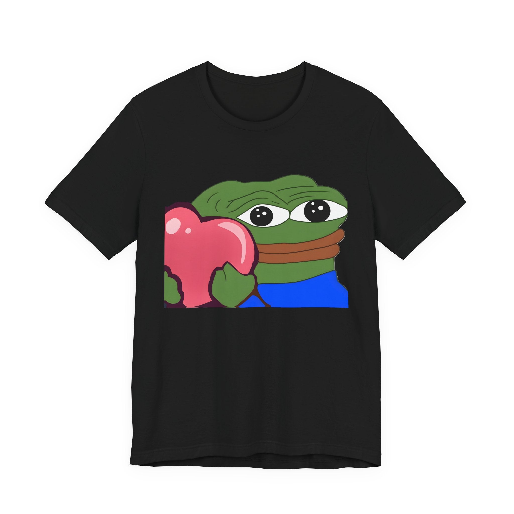 Pepe Heart Tee — Cute Frog Holding Heart Graphic T-Shirt