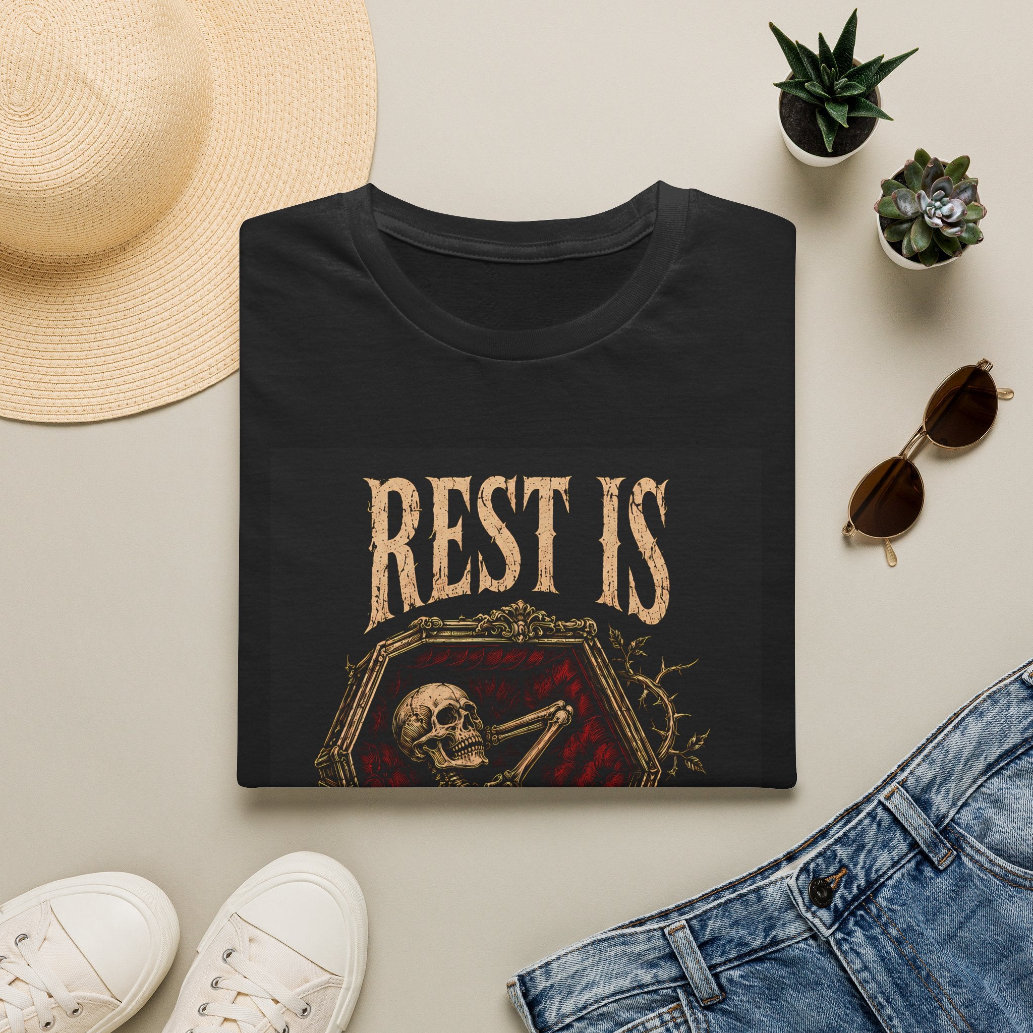 Rest Is Resistance Gothic Skull T-Shirt