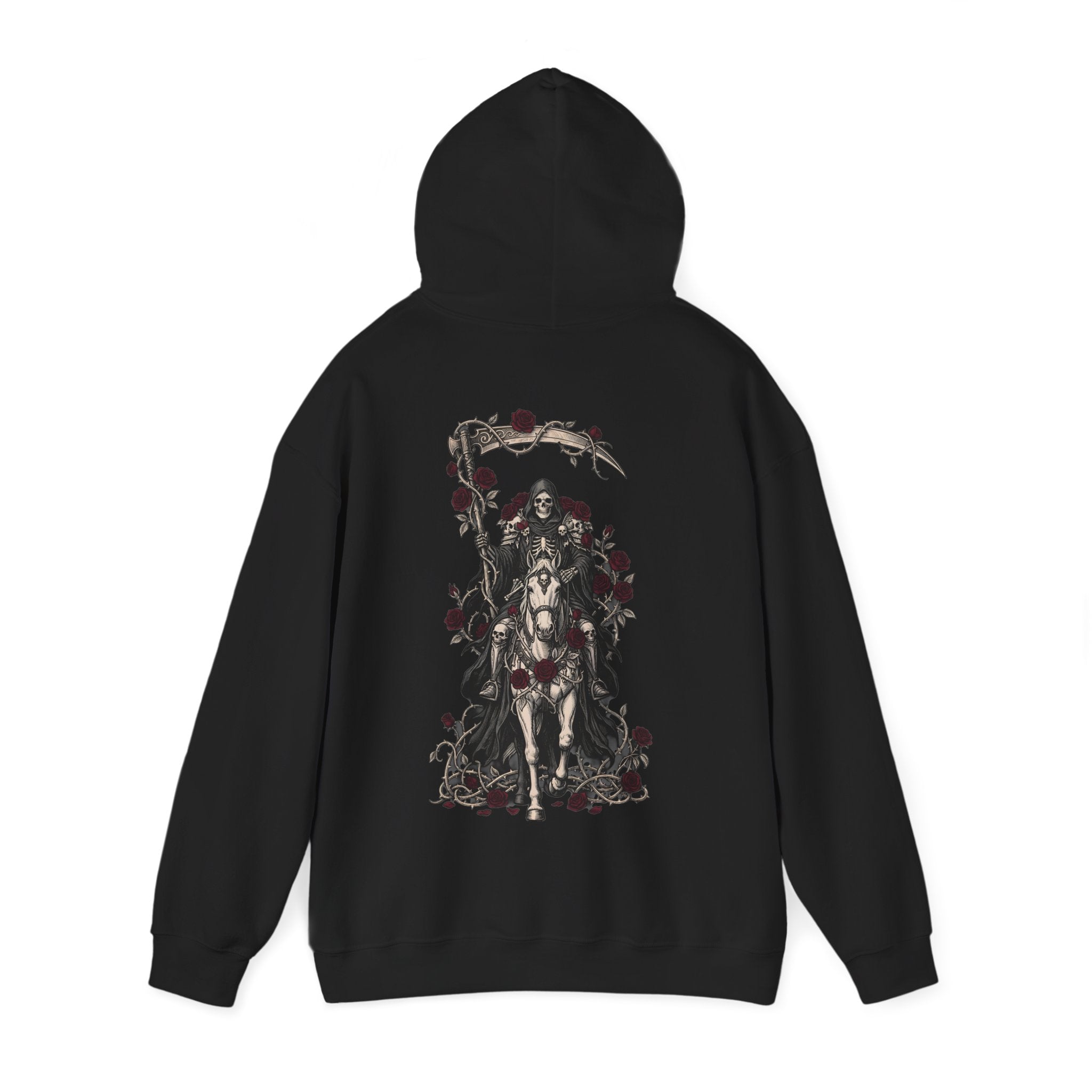 Funeral Flowers - Gothic / Dark Fantasy Floral Grim Reaper Hoodie