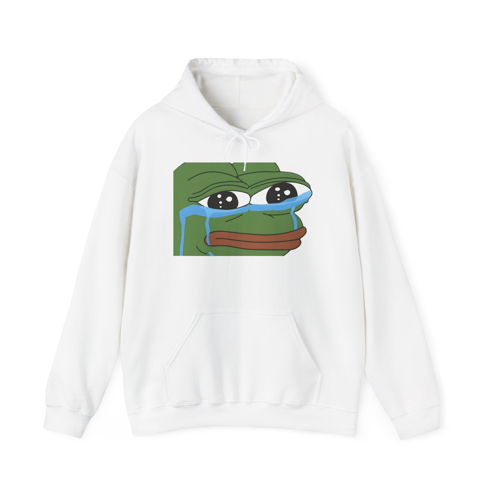 Crying Pepe Hoodie – Sad Frog Meme Graphic Pullover