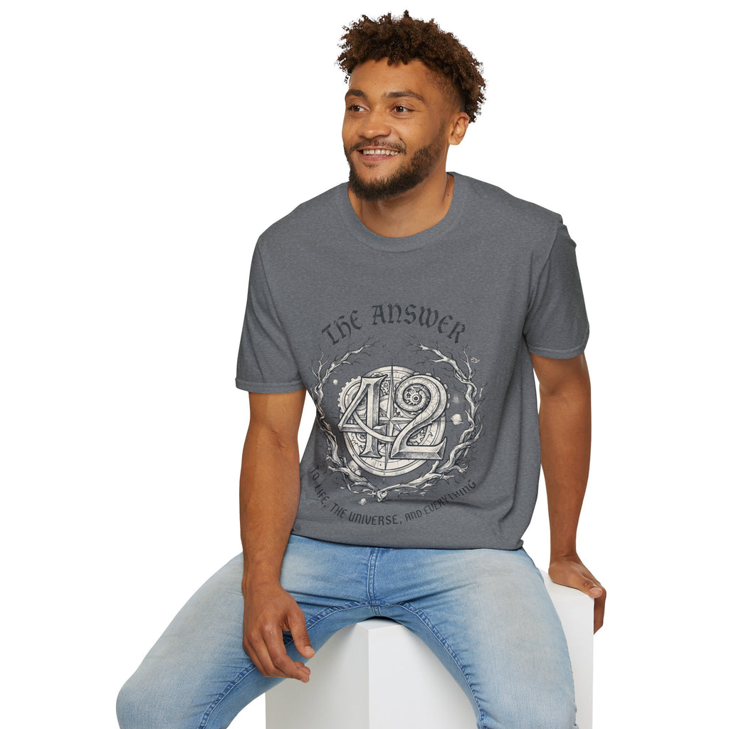 The Answer 42 Graphic T-Shirt — Vintage Sci‑Fi Quote Tee