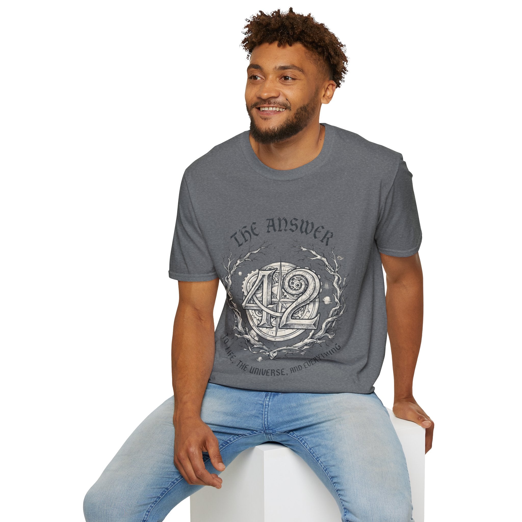 The Answer 42 Graphic T-Shirt — Vintage Sci‑Fi Quote Tee
