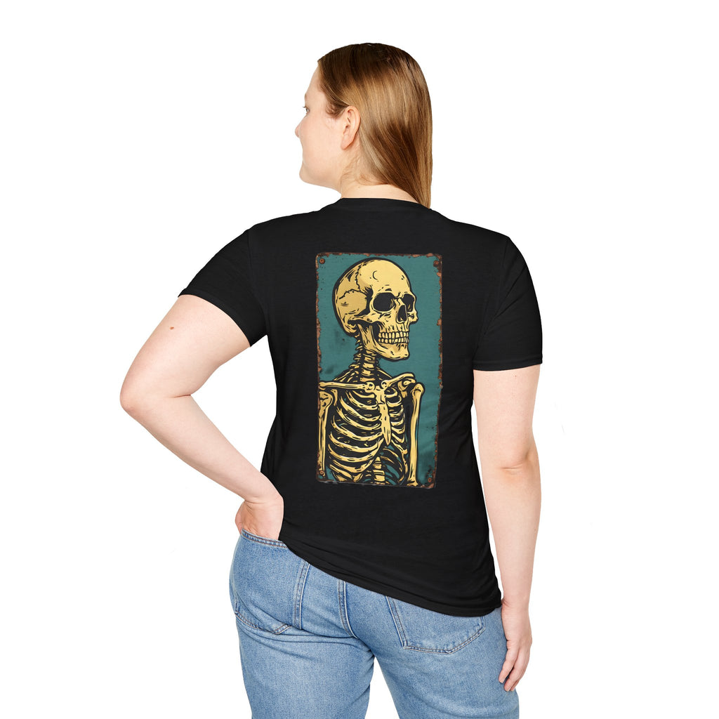 Minimal Black Tee — Classic Everyday T-Shirt with Skele' Back Logo