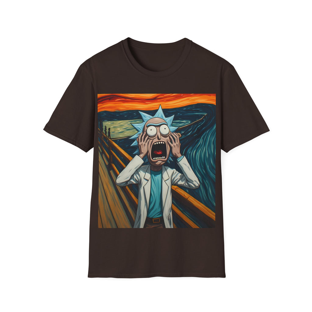 Rick Scream Tee — Rick and Morty Parody of The Scream T-Shirt