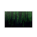 Matrix Code Kiss-Cut Sticker — Green Digital Rain Laptop Decal
