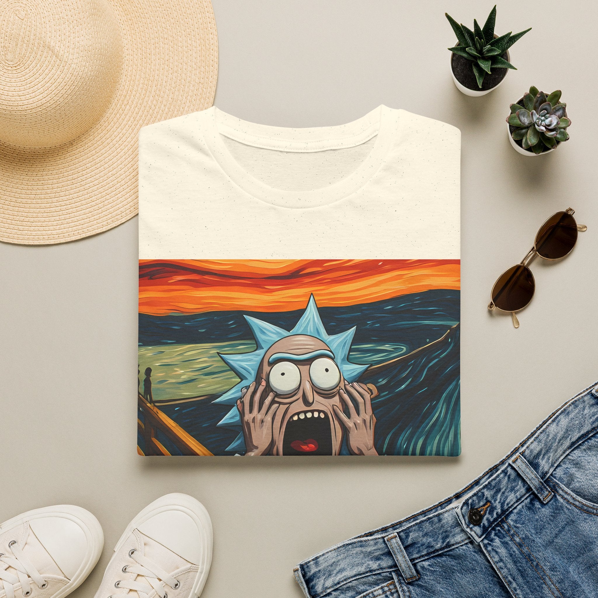 Rick Scream Tee — Rick and Morty Parody of The Scream T-Shirt