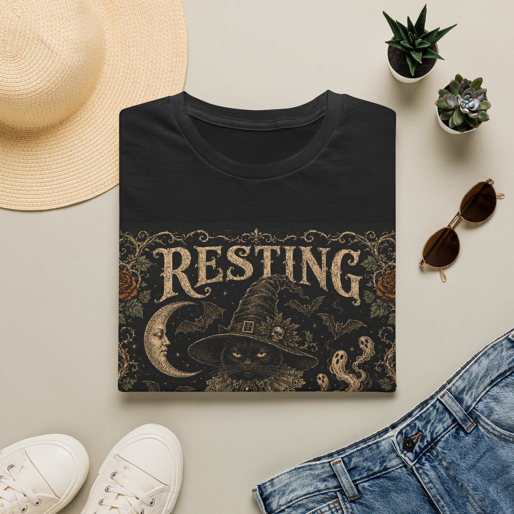 Resting Witch Face T-Shirt — Vintage Halloween Witch Graphic Tee