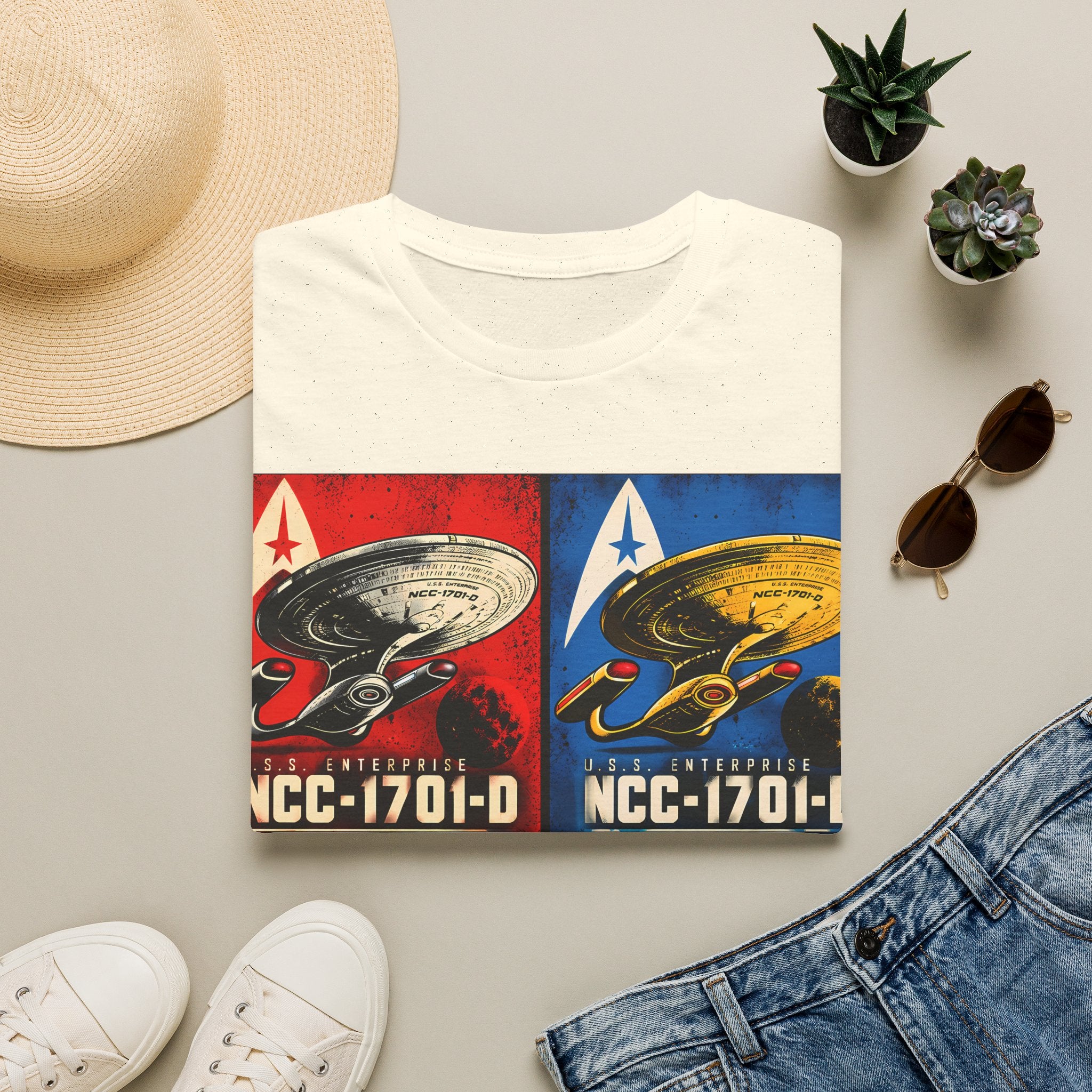 Starship NCC-1701-D Pop Art T-Shirt