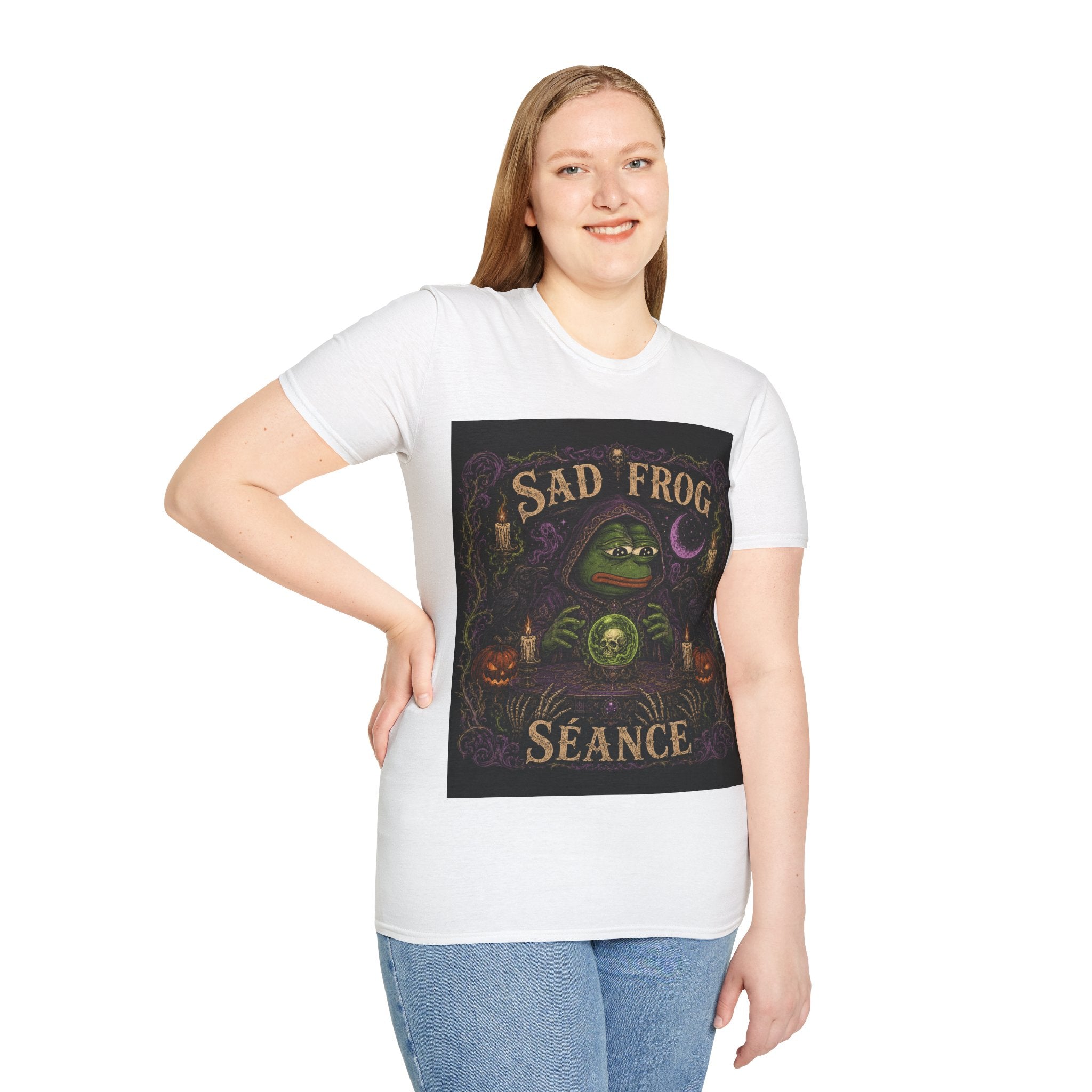 Sad Frog Séance T-Shirt — Moody Witchy Frog Graphic Tee