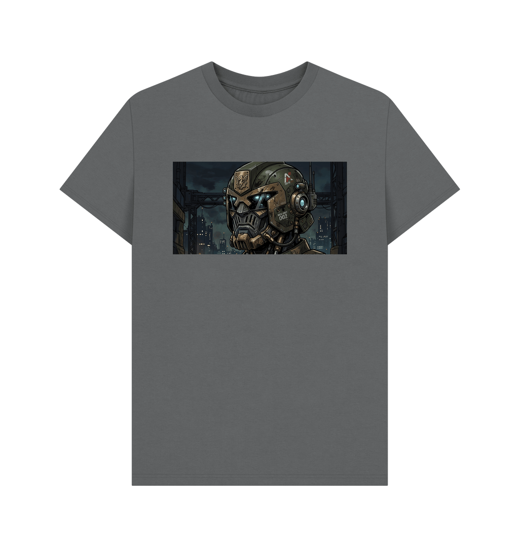 Slate Grey Printed T-shirt Front