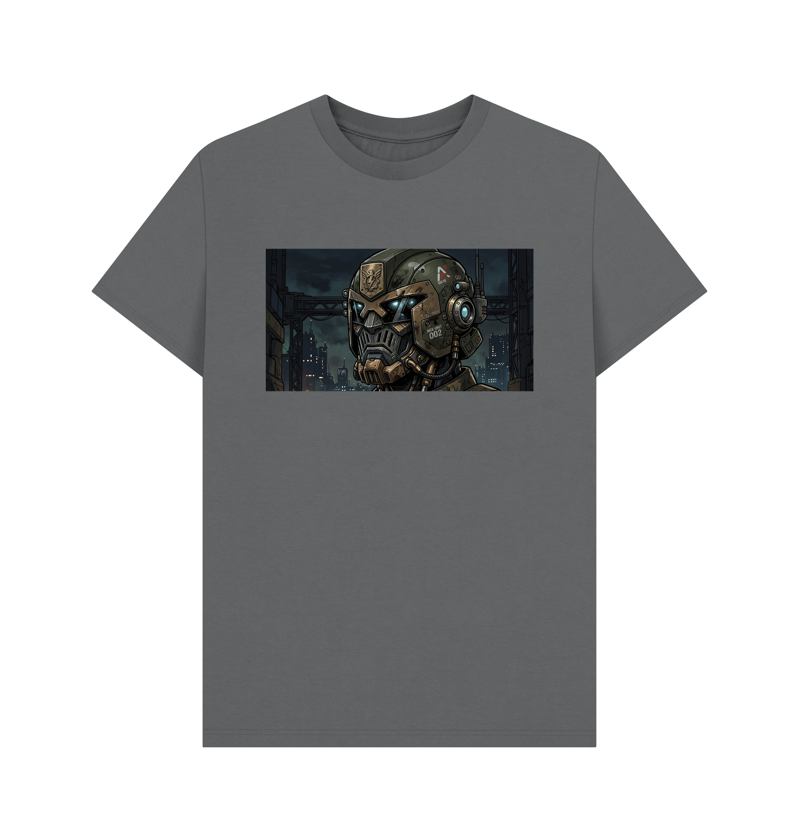 Slate Grey Printed T-shirt Front