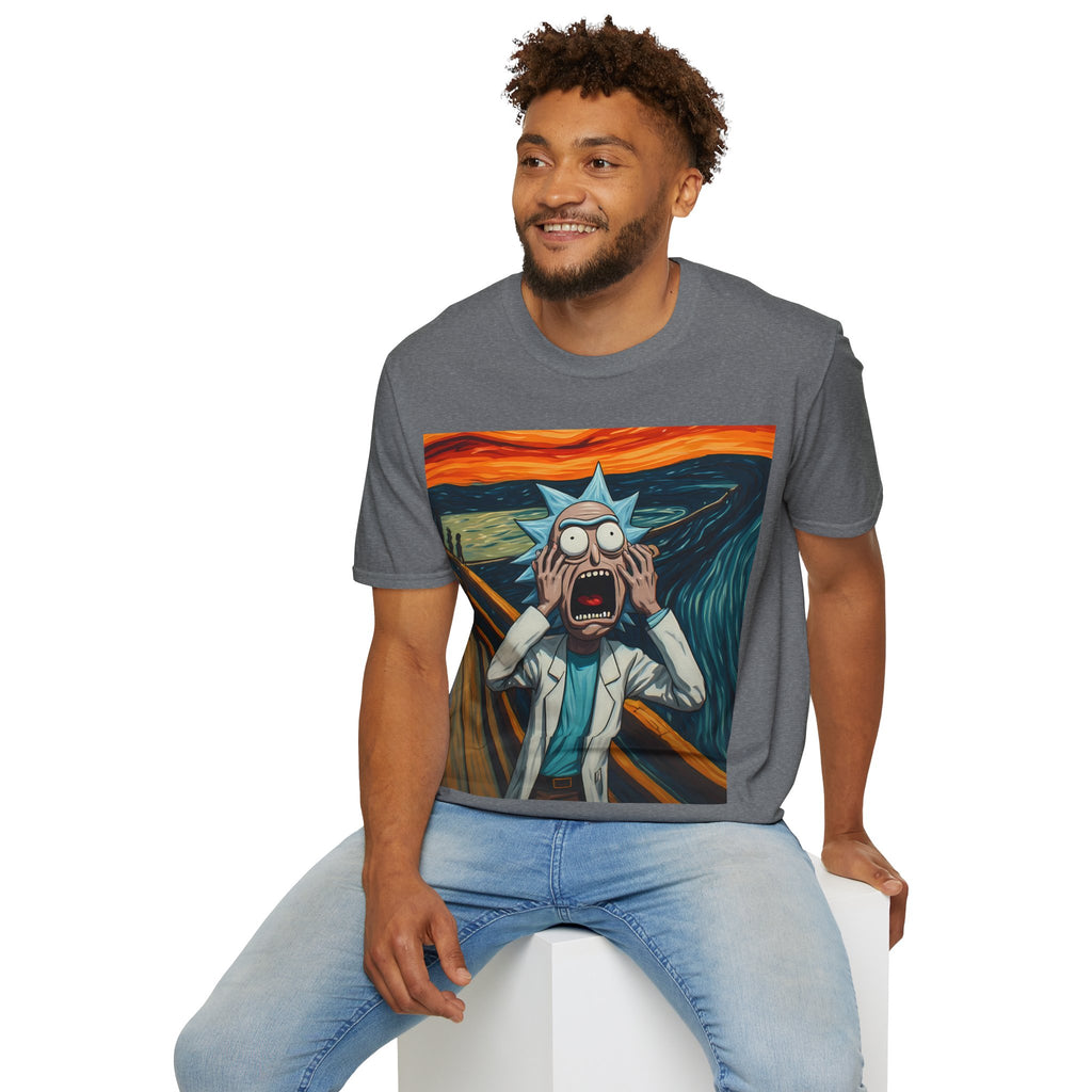 Rick Scream Tee — Rick and Morty Parody of The Scream T-Shirt