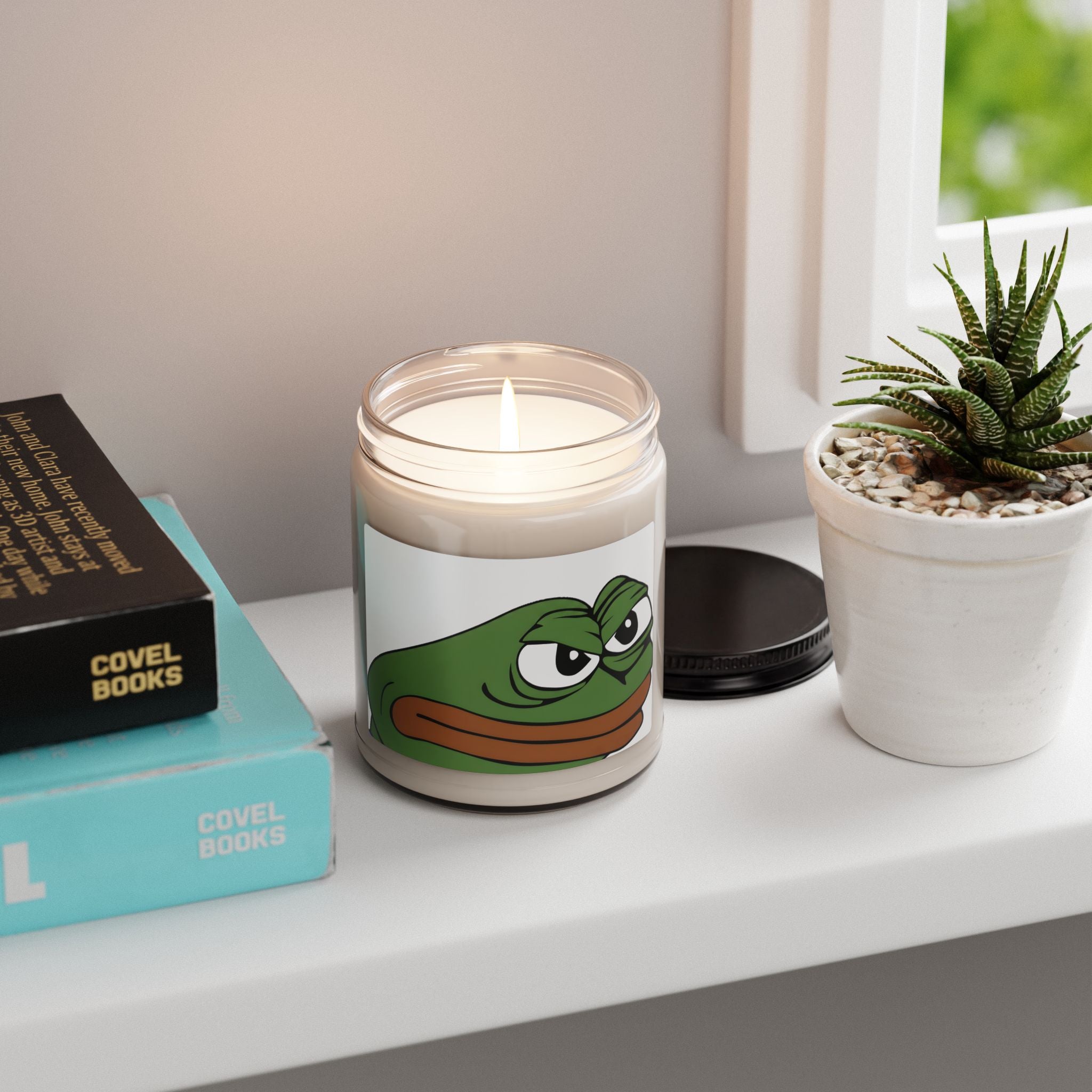 Pepe Frog Scented Soy Candle — 9oz Novelty Jar Candle