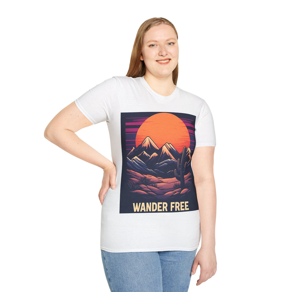 Sunset Mountains T-Shirt — Retro Desert Sunset Graphic Tee