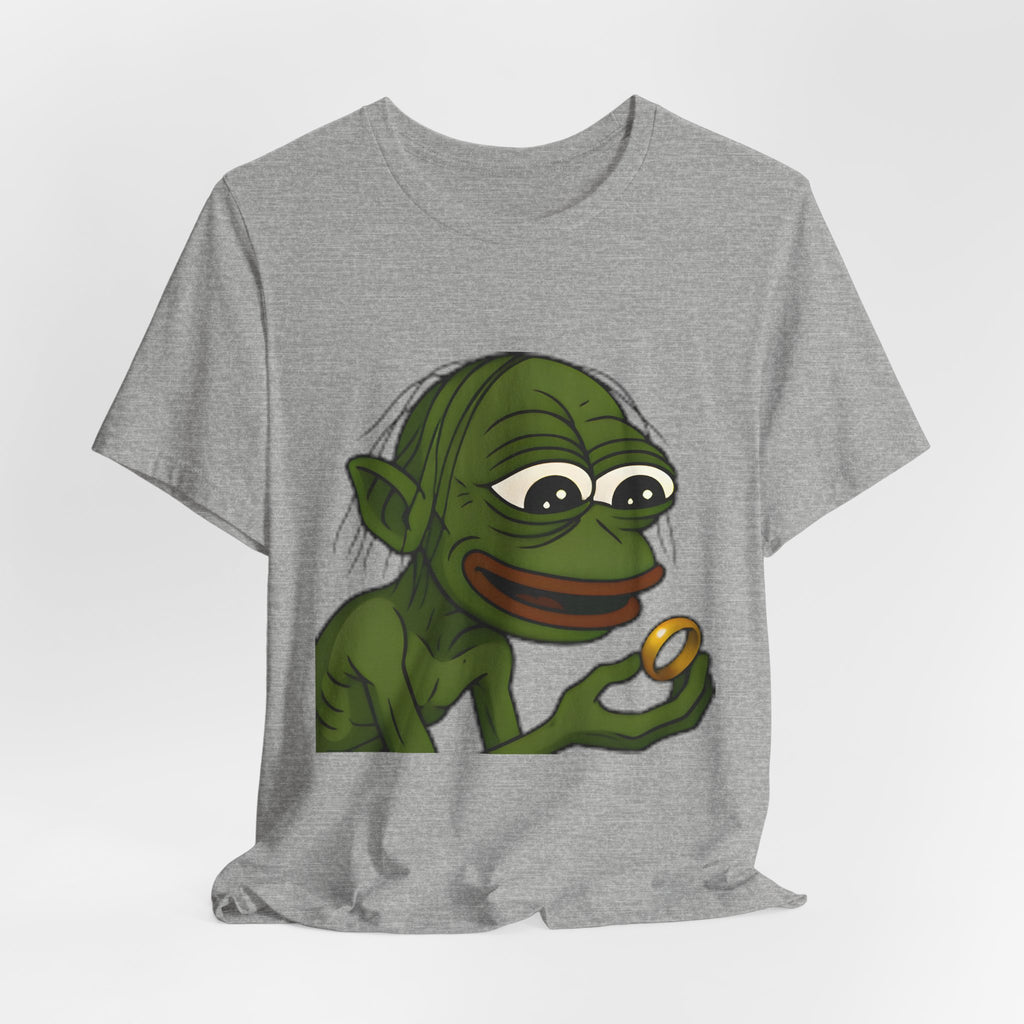 Fantasy Creature Tee — Gollum-Inspired Frog Holding Ring Graphic T-Shirt
