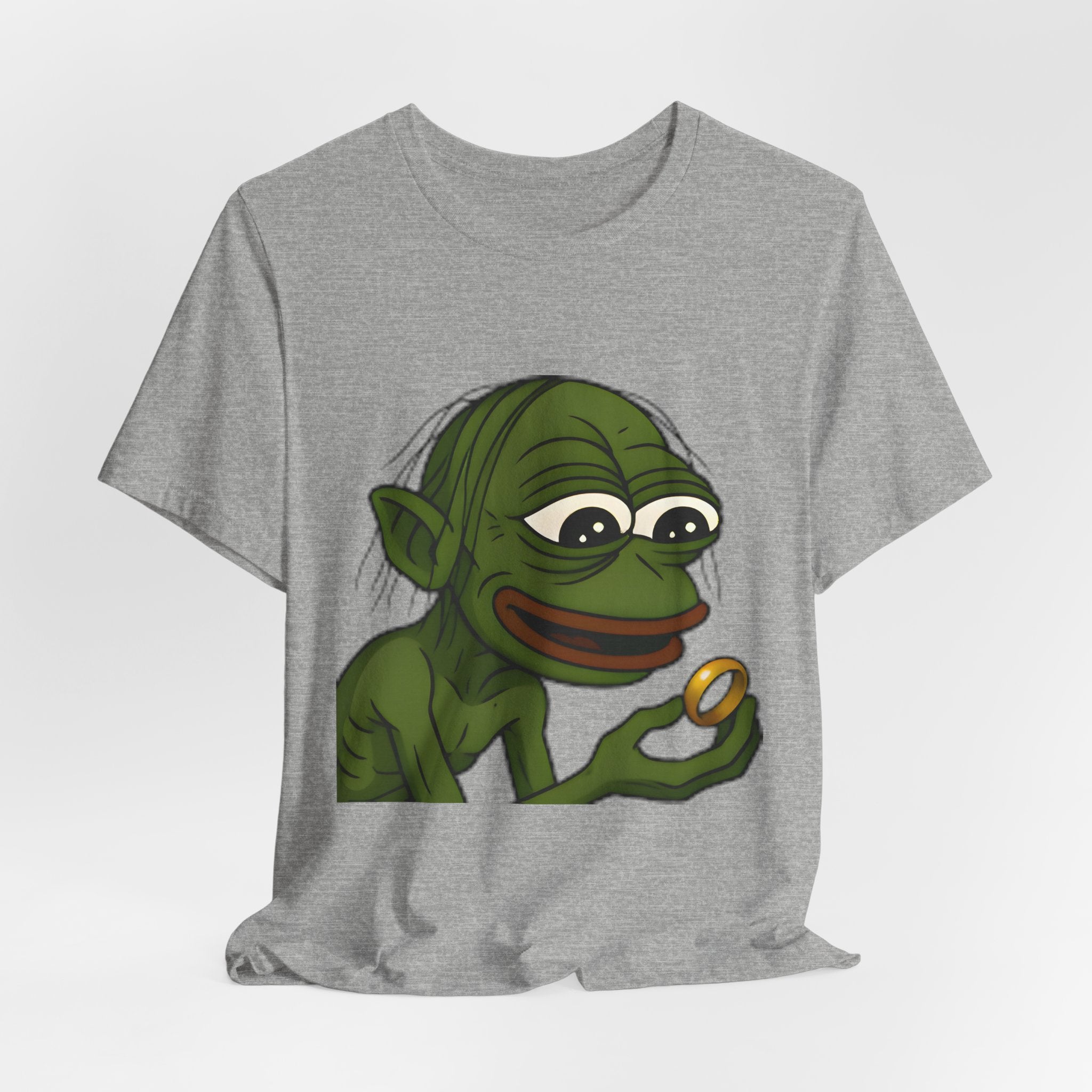 Fantasy Creature Tee — Gollum-Inspired Frog Holding Ring Graphic T-Shirt