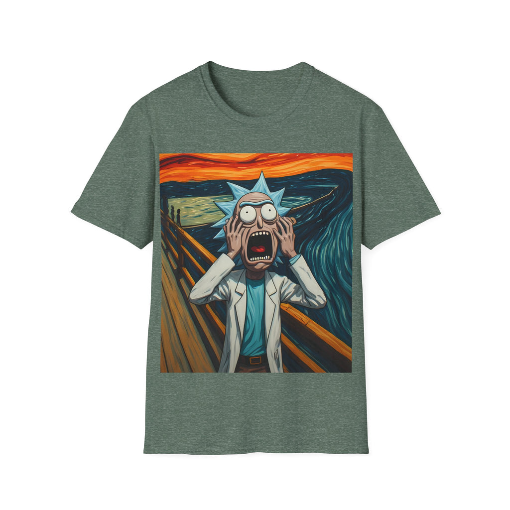 Rick Scream Tee — Rick and Morty Parody of The Scream T-Shirt