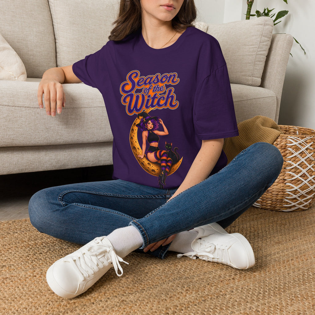 Season of the Witch T-Shirt — Retro Witch Graphic Tee for Halloween & Autumn