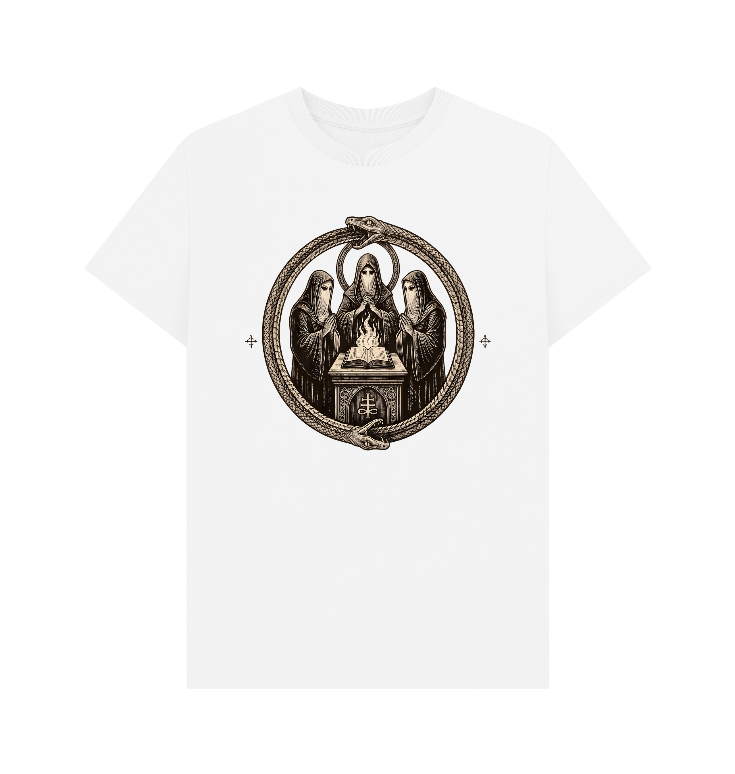 White Printed T-shirt Front