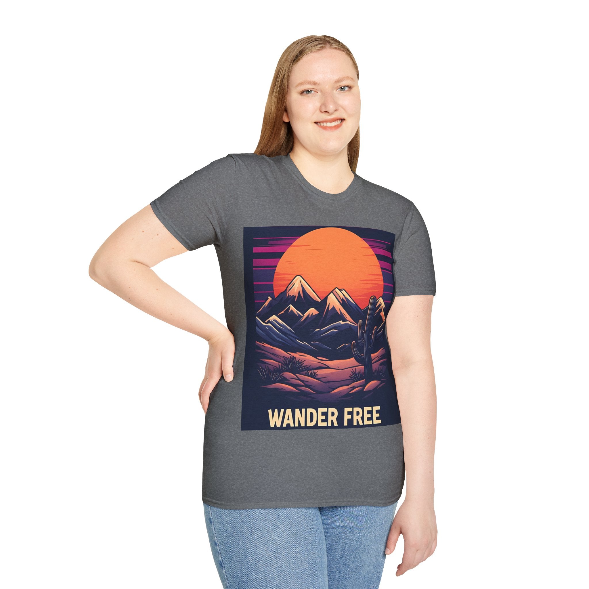 Sunset Mountains T-Shirt — Retro Desert Sunset Graphic Tee