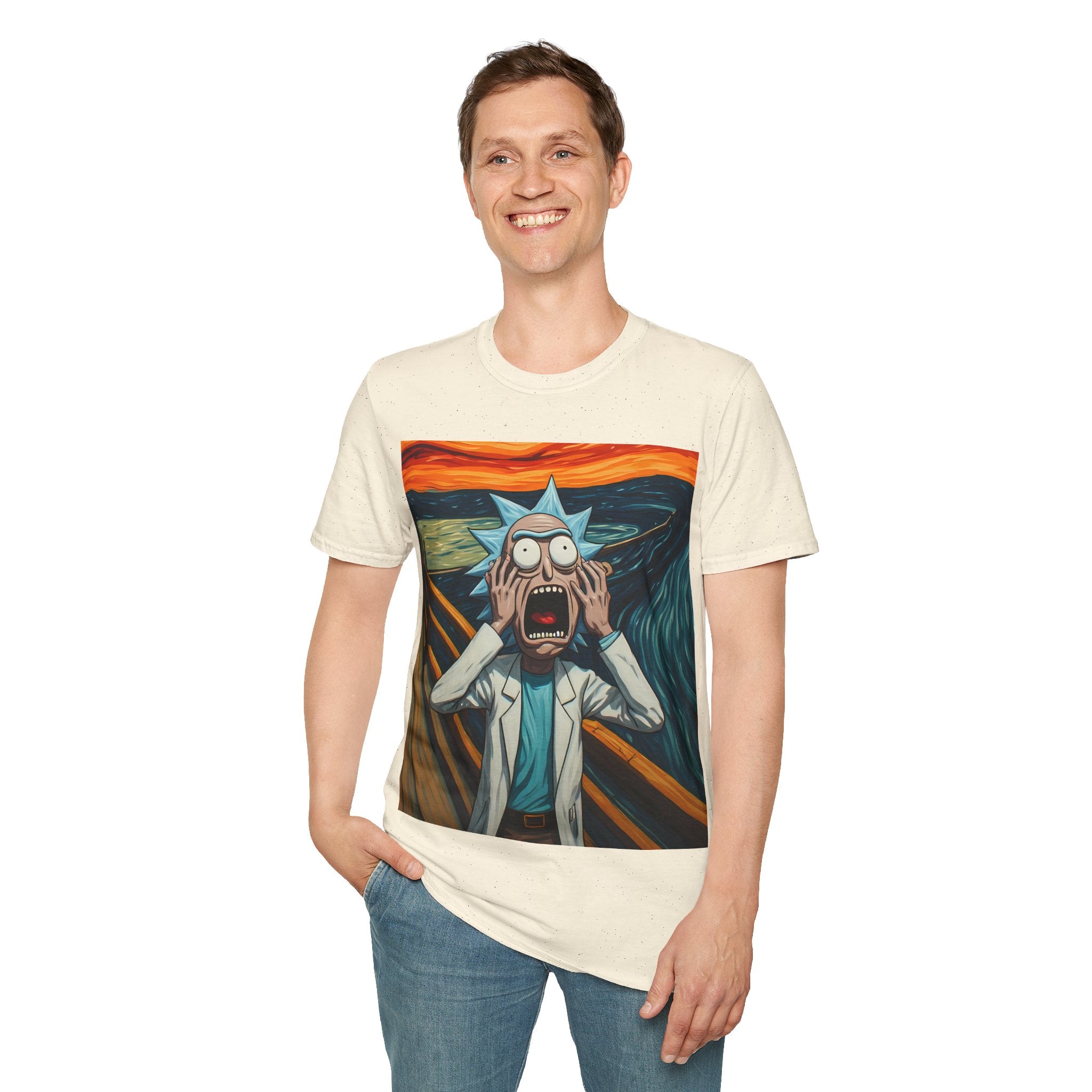 Rick Scream Tee — Rick and Morty Parody of The Scream T-Shirt