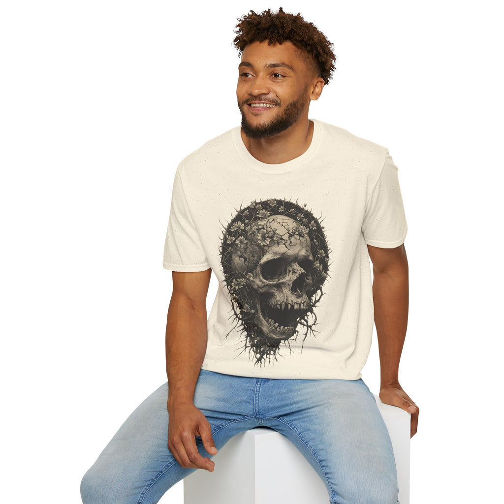 Floral Skull Graphic T-Shirt