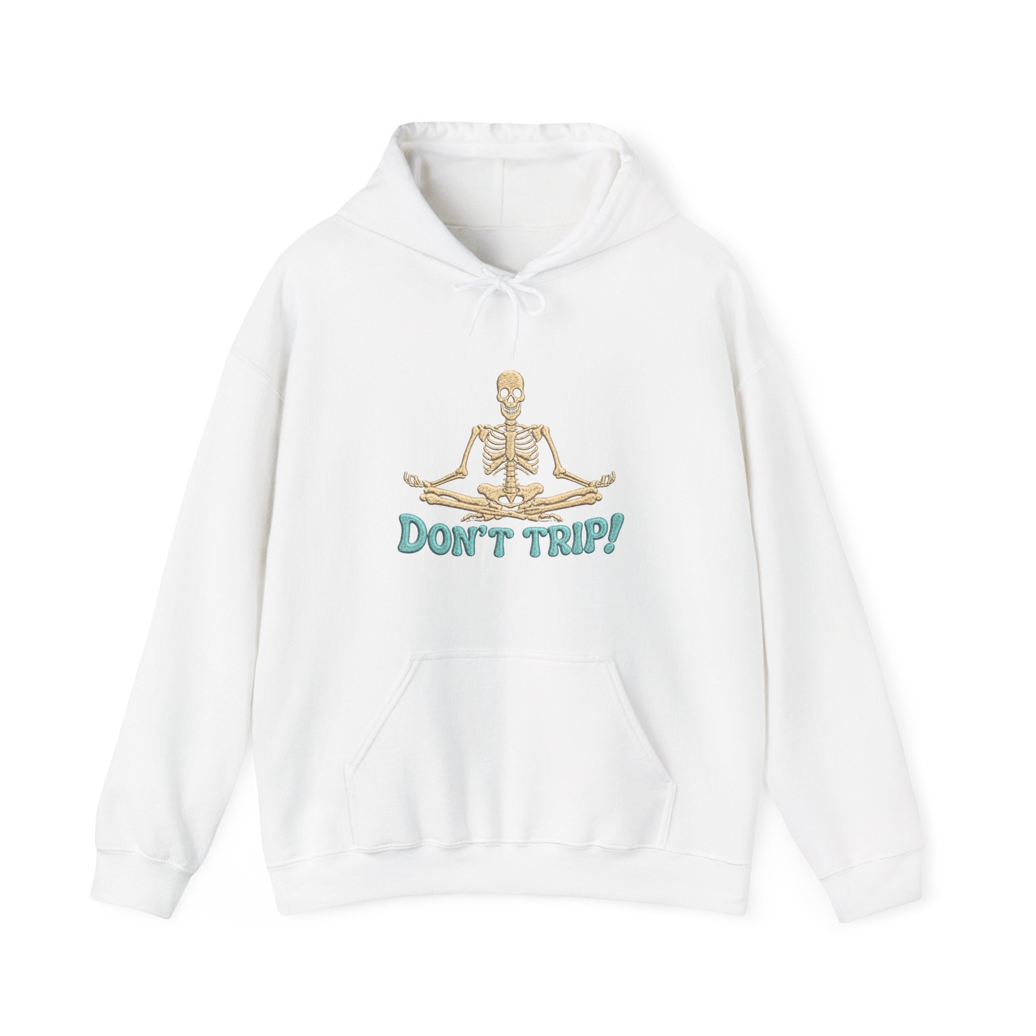 Don’t Trip! Meditating Skeleton Hoodie - Funny GTA 6 Inspired Front Print Only