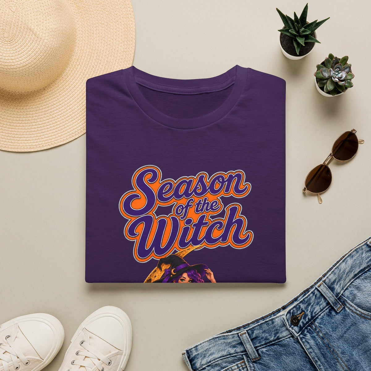 Season of the Witch T-Shirt — Retro Witch Graphic Tee for Halloween & Autumn