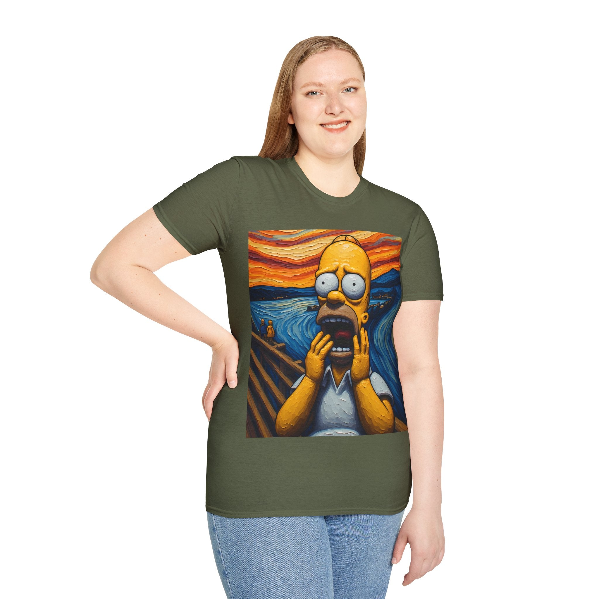 Homer Scream T-Shirt — Parody Pop Art Graphic Tee