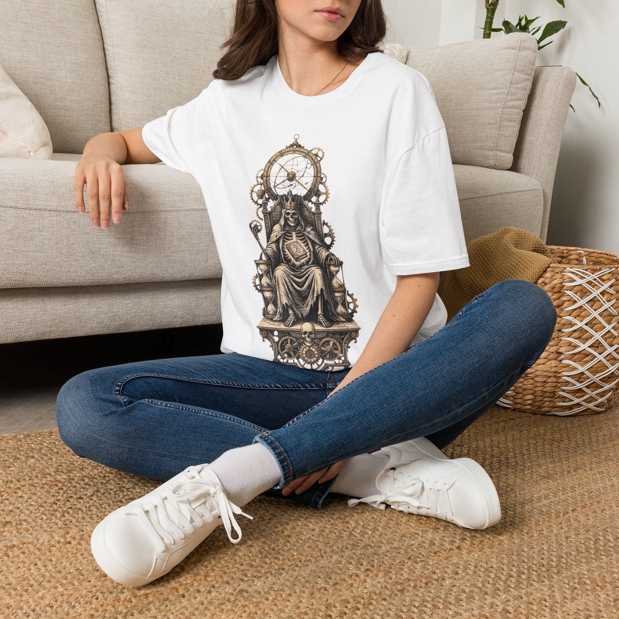 Time is our Keeper - T-Shirt, Gothic / Dark Fantasy Grim Reaper Design