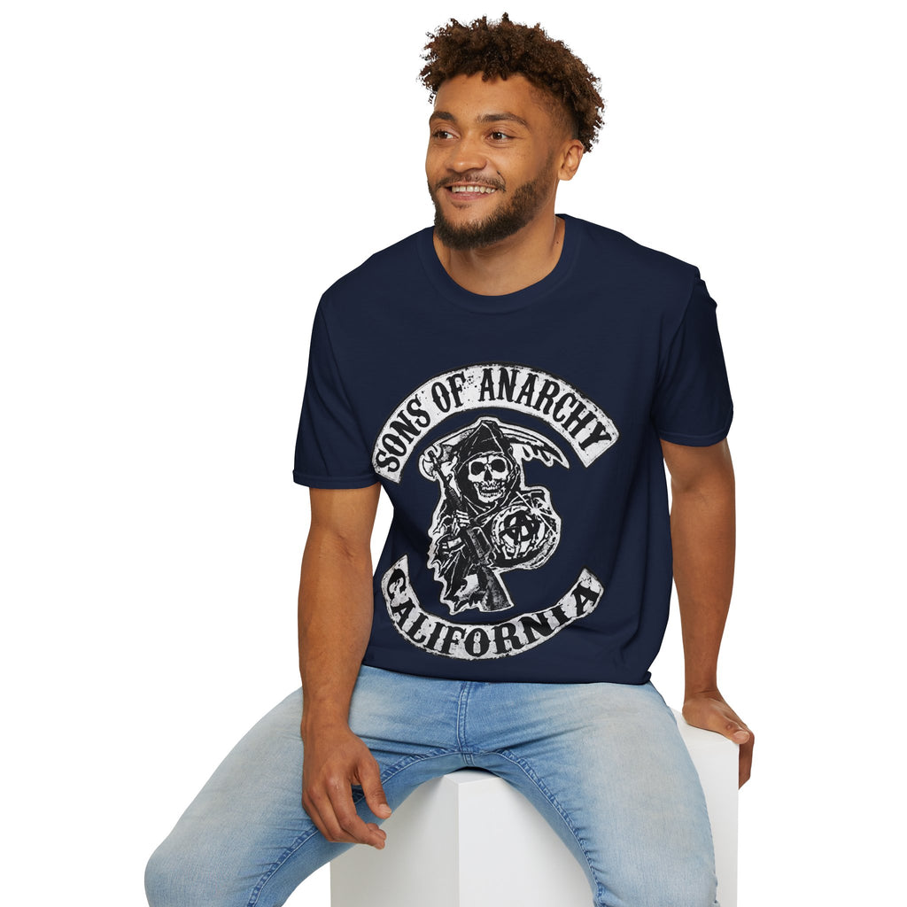 Sons of Anarchy Graphic T‑Shirt — Reaper Emblem California Biker Tee
