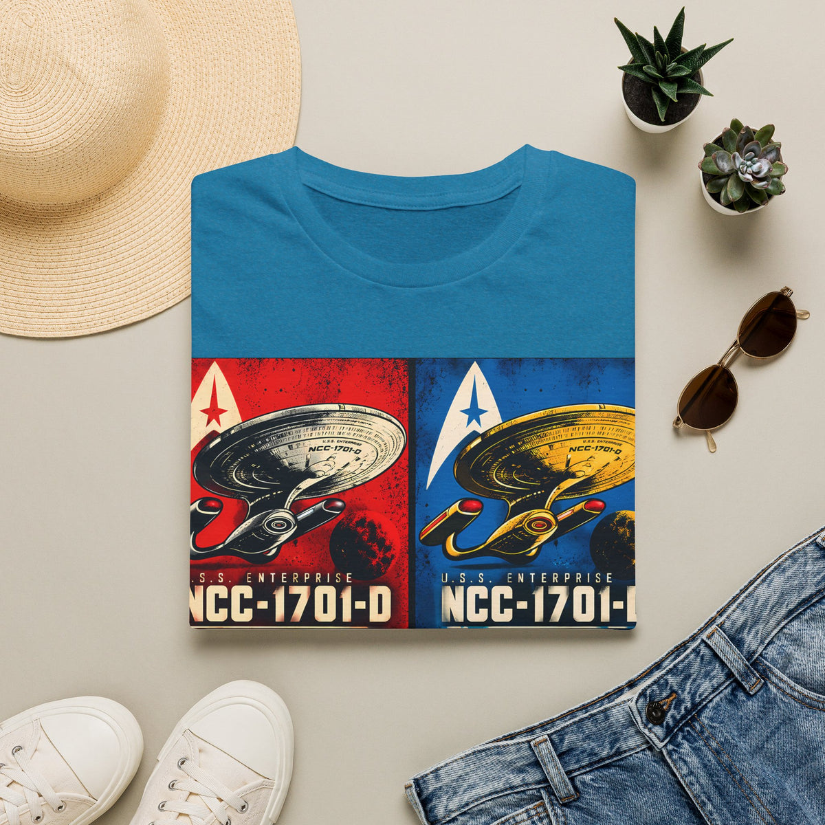 Starship NCC-1701-D Pop Art T-Shirt