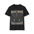 Blast Beats Heavy Metal T‑Shirt — Skeleton Drummer Band Tee