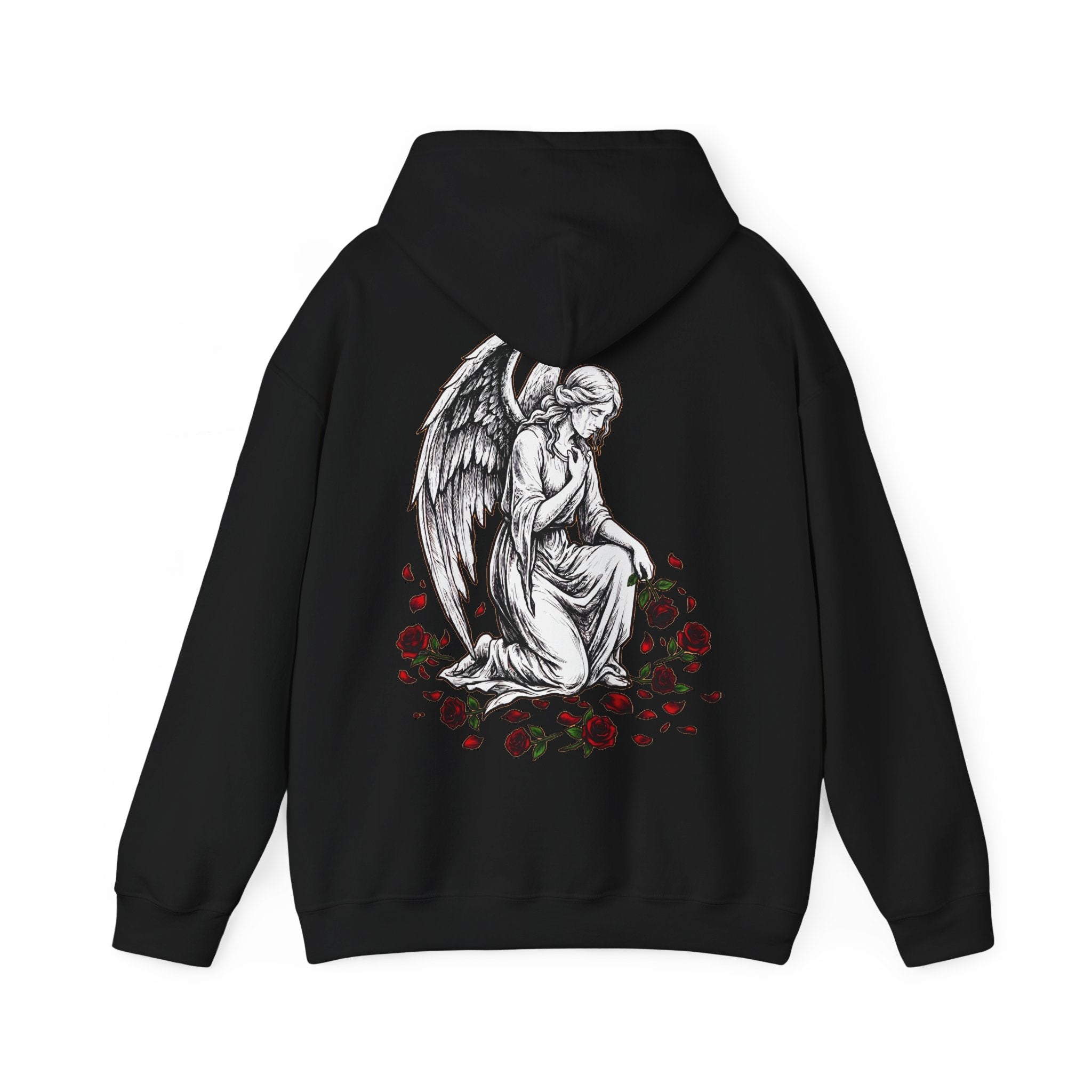 Weeping Angel - Gothic / Dark Fantasy Floral Angel Hoodie