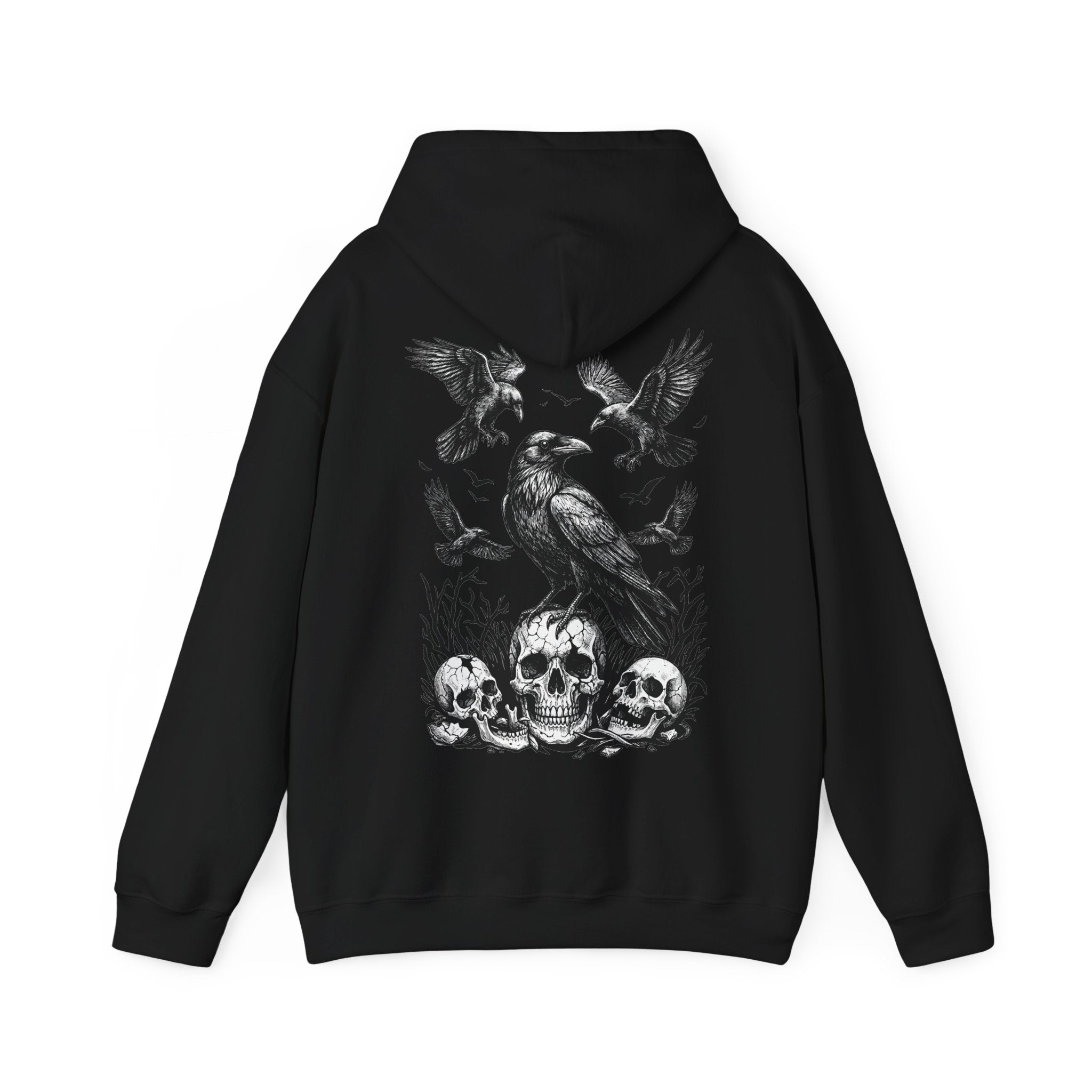 Murder of Crows - Gothic / Dark Fantasy Floral Crow Hoodie