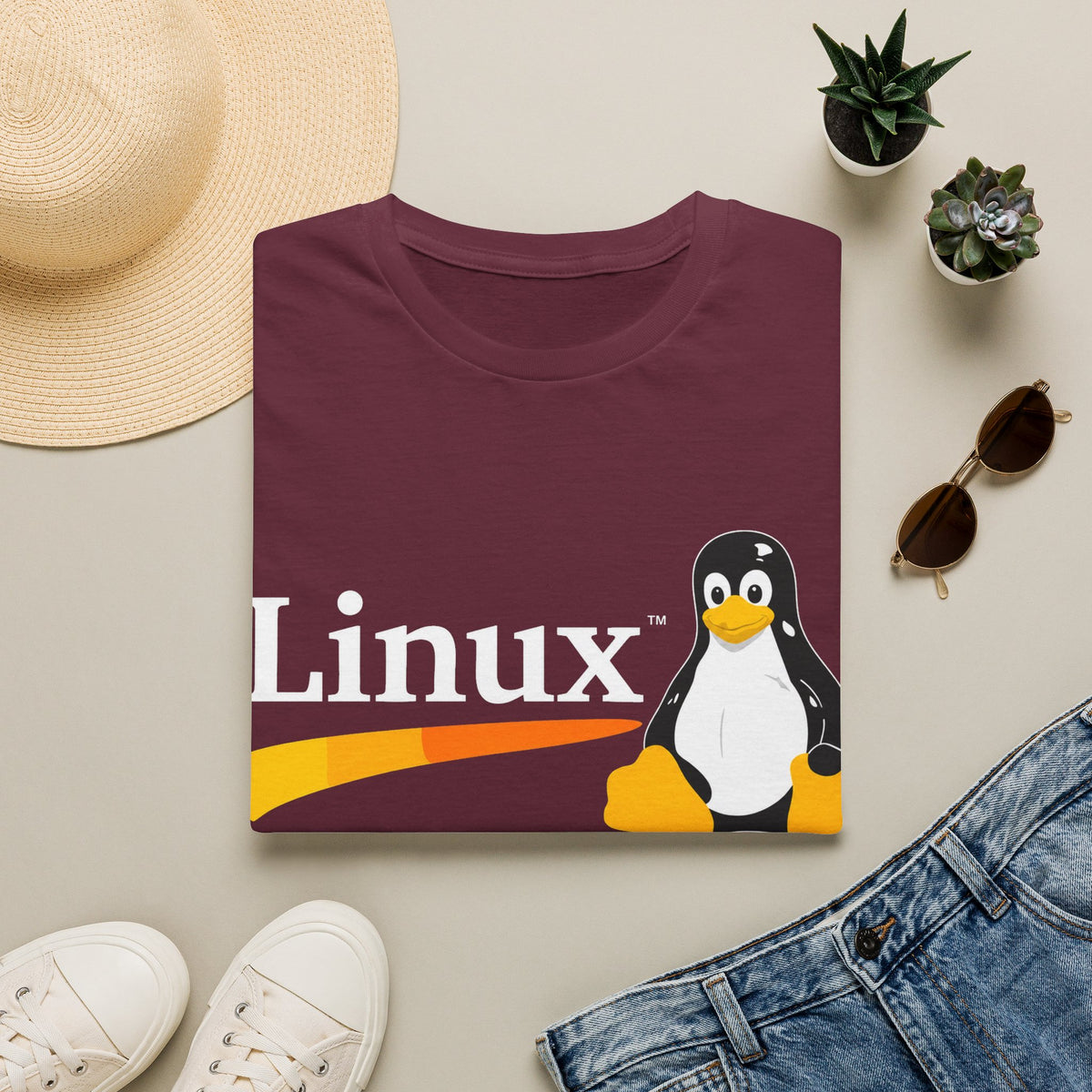 Linux Penguin Logo T‑Shirt — Retro Tech Tee for Developers & Open Source Fans