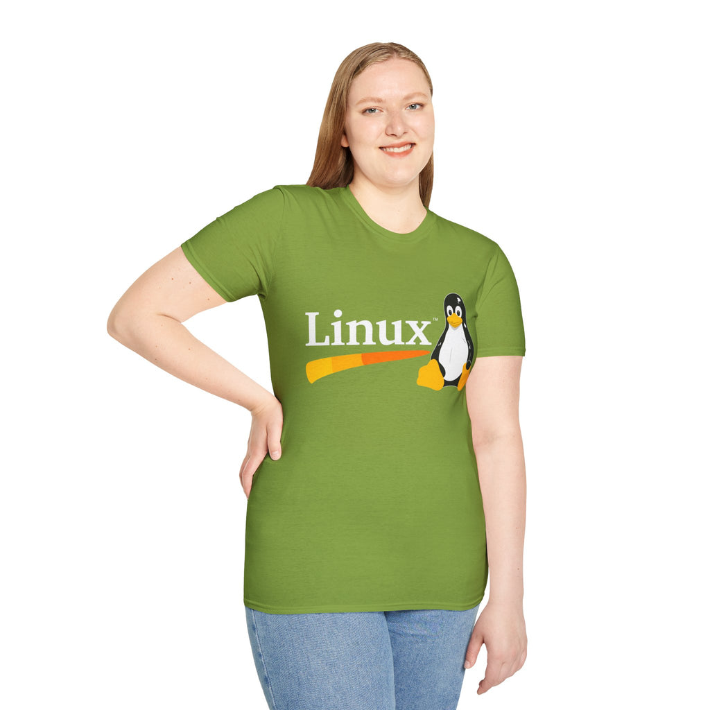 Linux Penguin Logo T‑Shirt — Retro Tech Tee for Developers & Open Source Fans