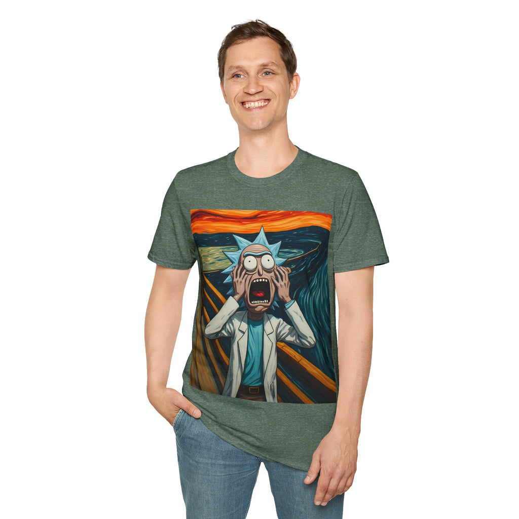 Rick Scream Tee — Rick and Morty Parody of The Scream T-Shirt
