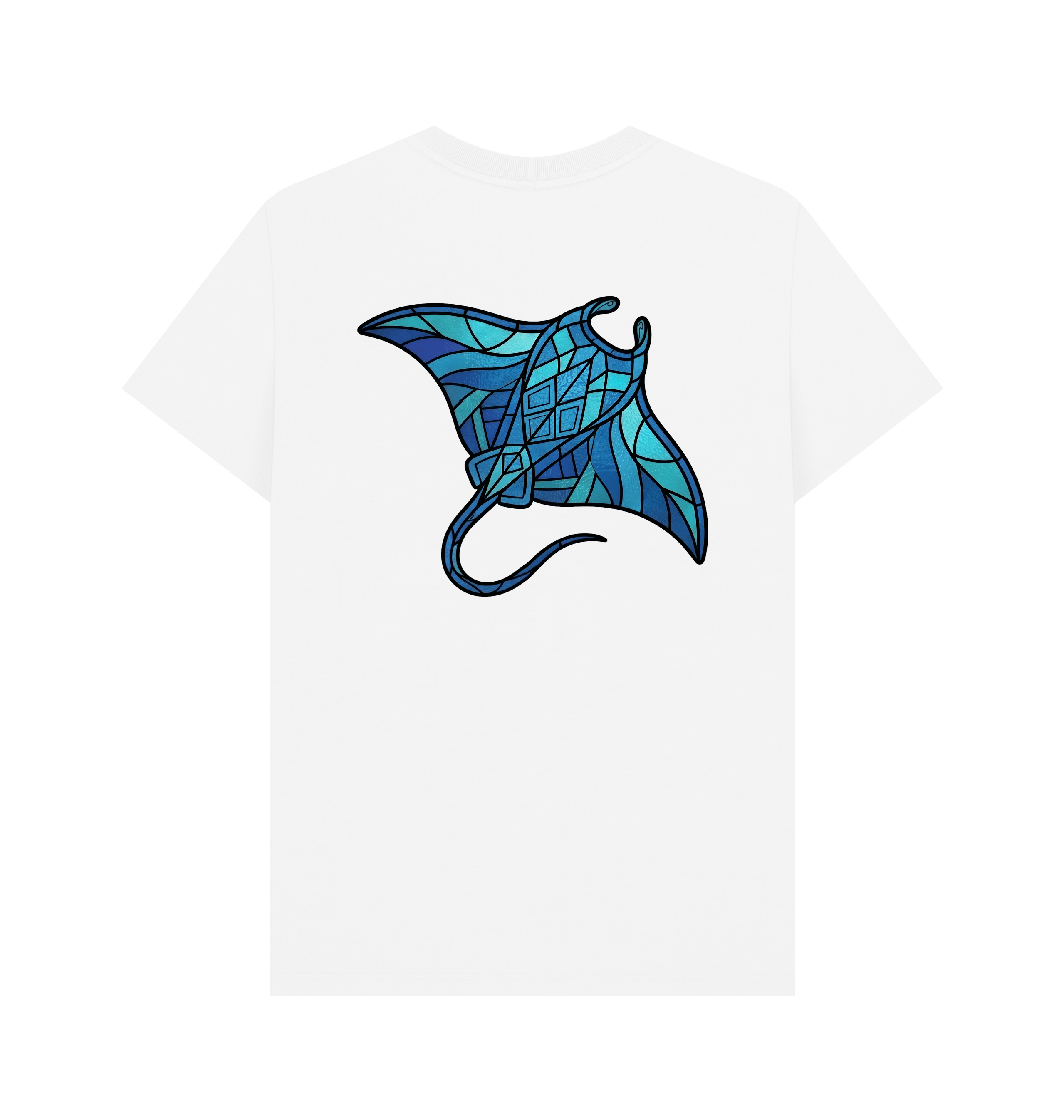 White Printed T-shirt Back
