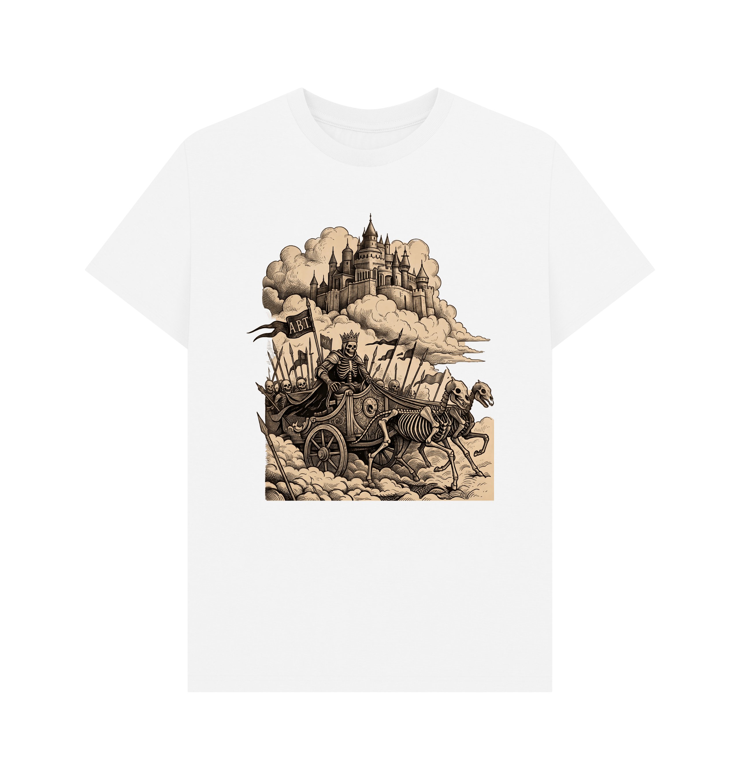 White Printed T-shirt Front